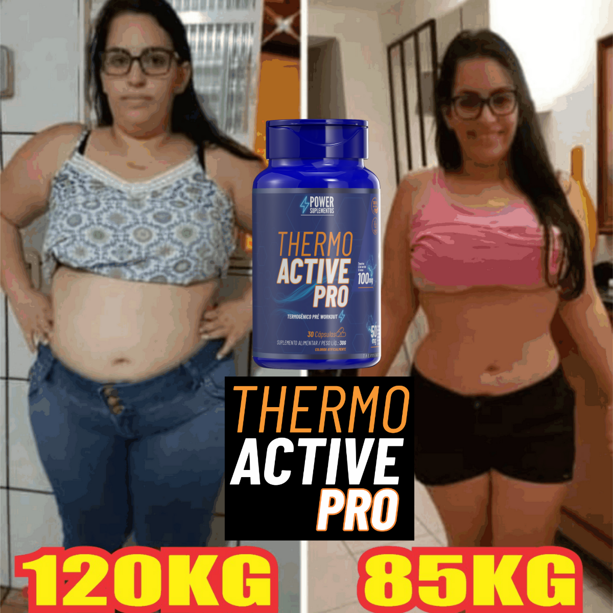 Thermo Active Pro 30 Cápsulas + 1 New Life Detox Seca Barriga 60 Cápsulas